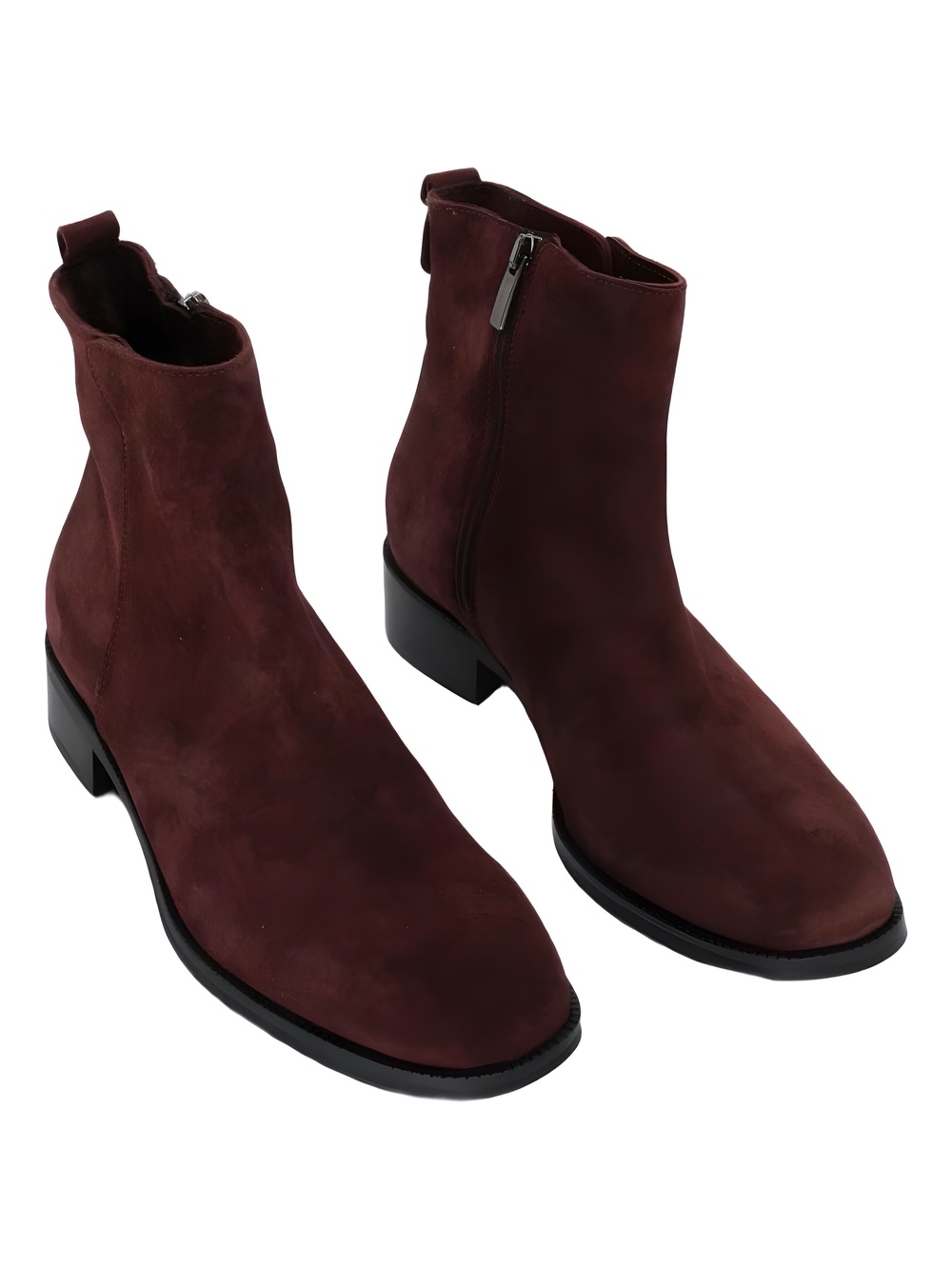 La Canadienne Scott City Dry Pull On Zipper Suede Booties Wood Suede Size 8M